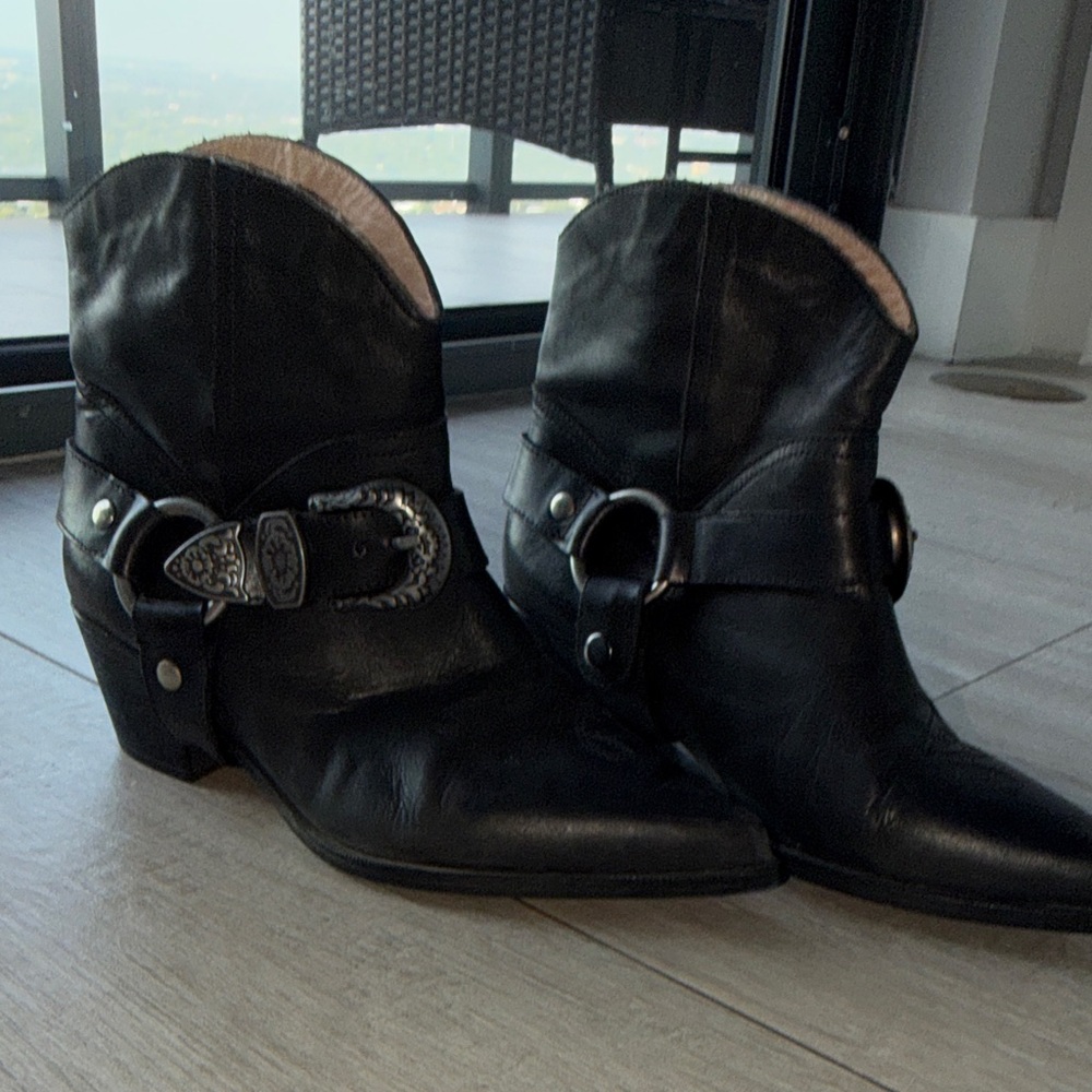 Black Western Ankle Boots